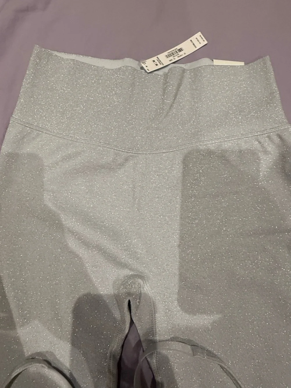 Victoria’s Secret Pink Silver&baby blue  Shimmer Sports Bra & Leggings Set - Picture 5 of 10
